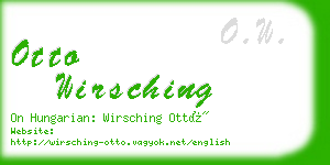 otto wirsching business card